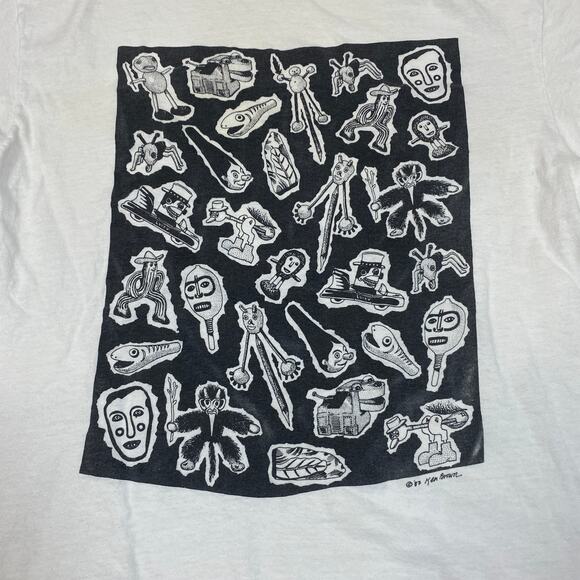 Vintage 80s Ken Brown Single Stitch Art Print Tee Shirt Men's XL - Picture 2 of 10